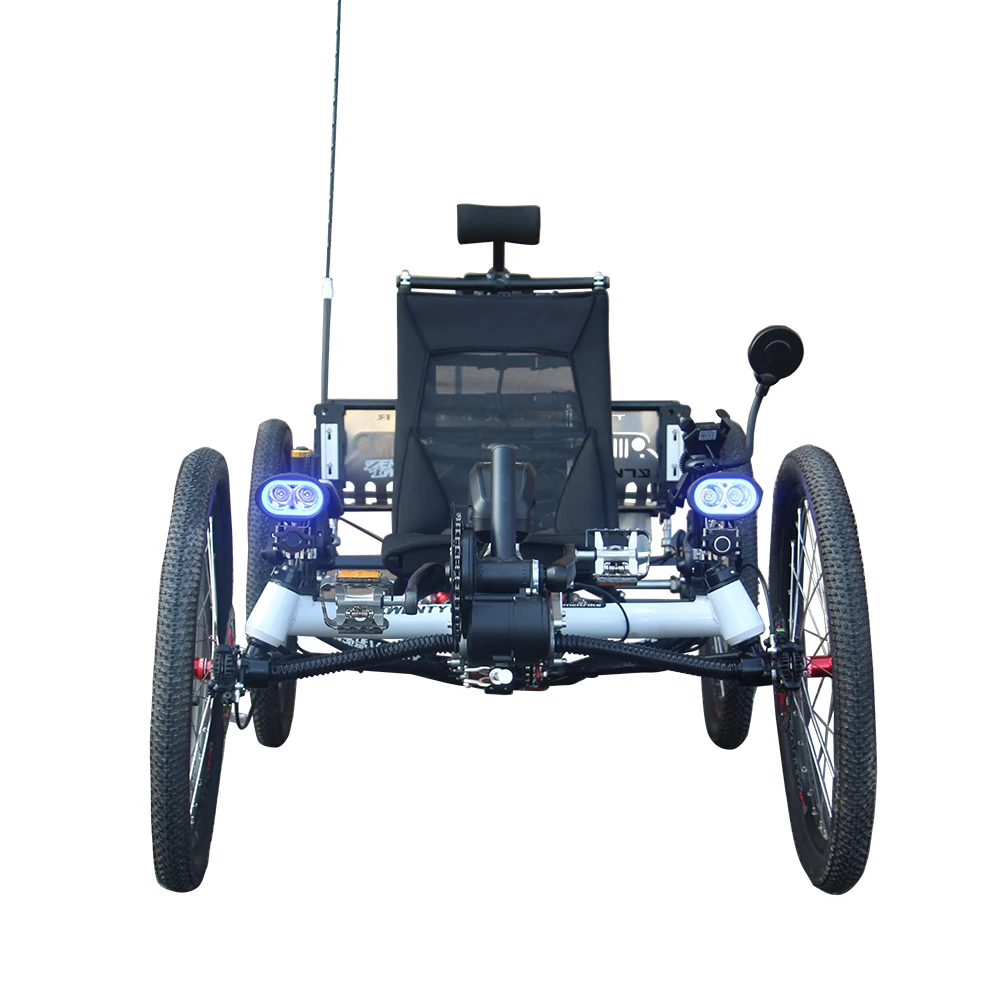 TrikExplor Off road On-road Touring 500watt Motor 4x4 Drive Reclined Seat Sport 4 wheel Electric Bicycle
TrikExplor Off road On-road Touring 500watt Motor 4x4 Drive Reclined Seat Sport 4 wheel Electric Bicycle