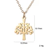 GXS024 Trade Assurance Fashion 18k Gold Plated Tree Necklace Stainless Steel Simple Wishing Tree Women's Jewelry