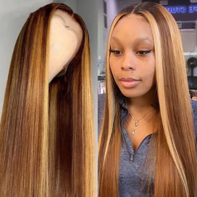 Synthetic 26inches Highlight Colored Human Hair Wigs Pre Plucked Human Hair Wigs Ombre Remy Wig For Black Women No Front Lace
Synthetic 26inches Highlight Colored Human Hair Wigs Pre Plucked Human Hair Wigs Ombre Remy Wig For Black Women No Front Lace