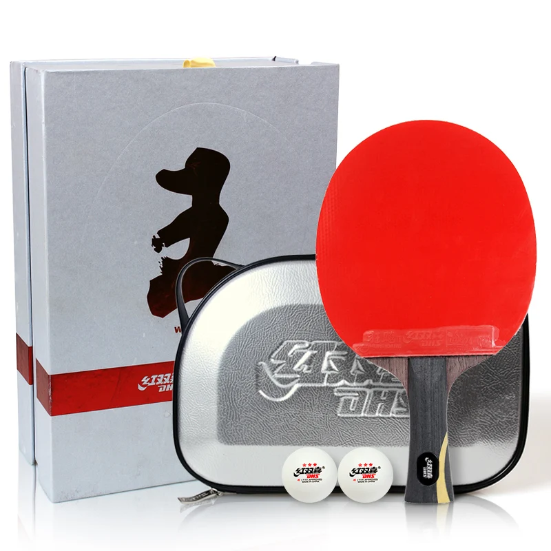 Double Happiness Wang Liqin professional table tennis racket straight and horizontal PingPong Racket, Red+black
Double Happiness Wang Liqin professional table tennis racket straight and horizontal PingPong Racket, Red+black