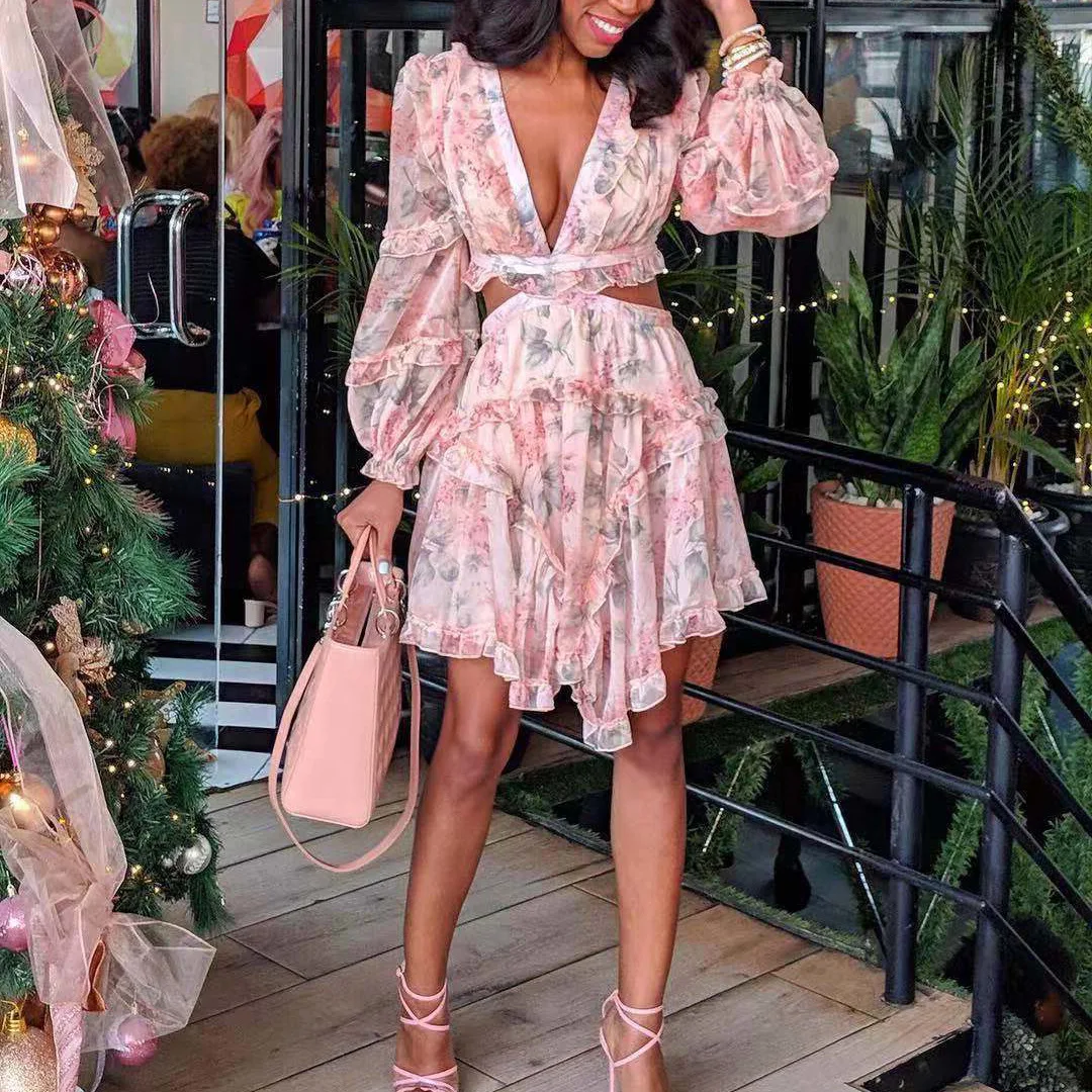 2022 New Arrival Women Cross-Border Sexy Print Ruffle Chiffon Room Zimmer Dresses, Customized color
2022 New Arrival Women Cross-Border Sexy Print Ruffle Chiffon Room Zimmer Dresses, Customized color