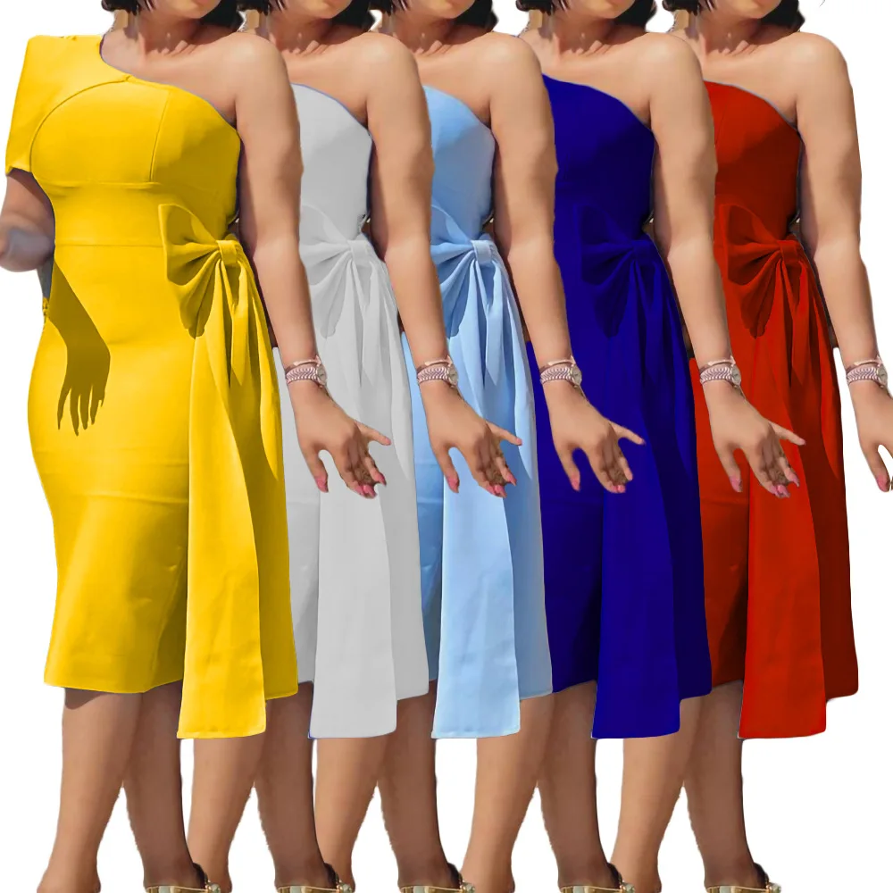 2021 Hot Sale White Bow Weding Dress Party Barato Vestido De Mujer Vestidos De Fiesta Elegant Casual One Shoulder Dress Lady
2021 Hot Sale White Bow Weding Dress Party Barato Vestido De Mujer Vestidos De Fiesta Elegant Casual One Shoulder Dress Lady
