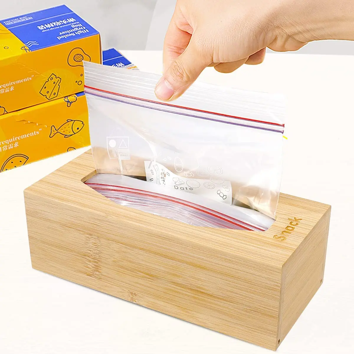 4 Pcs/Set Ziplock Bag Storage Organizer Food Storage Bag Holders Bamboo Kitchen Drawer Organizer Ziplock Bag Dispenser for Gallo, Natural bamboo color
4 Pcs/Set Ziplock Bag Storage Organizer Food Storage Bag Holders Bamboo Kitchen Drawer Organizer Ziplock Bag Dispenser for Gallo, Natural bamboo color