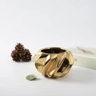 good quality wholesale home decor hotel corridor luxury gold flower pots for green plant