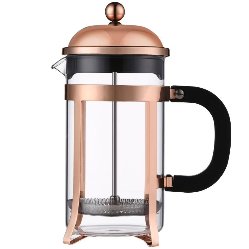 304 Heat Resistant Stainless Steel Filter Thick Borosilicate Glass French Coffee Press
304 Heat Resistant Stainless Steel Filter Thick Borosilicate Glass French Coffee Press
