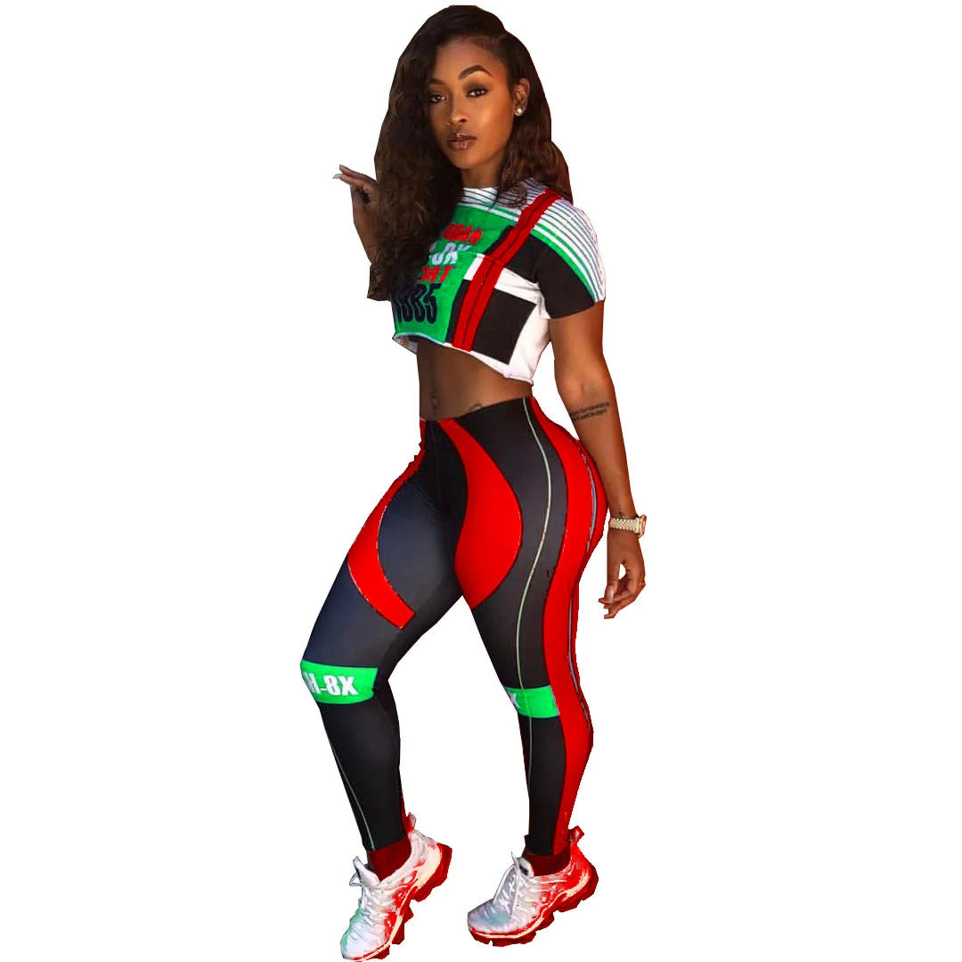2021 Lady 2 Piece Short Suit Sexy Fashion High Waist Stretchy Casual Joggers Print Graffiti Motorcycle Sports Running Suits Yoga, Picture
2021 Lady 2 Piece Short Suit Sexy Fashion High Waist Stretchy Casual Joggers Print Graffiti Motorcycle Sports Running Suits Yoga, Picture