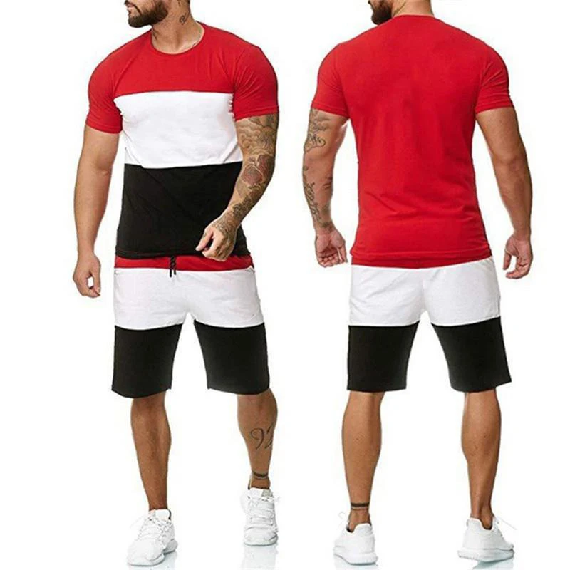 2022 Custom Sweatsuit Men Short Sets Gym Wear T Shirt Geometric Plus Size Breathable Athletic Shorts Comfortable Soft Suits, As picture
2022 Custom Sweatsuit Men Short Sets Gym Wear T Shirt Geometric Plus Size Breathable Athletic Shorts Comfortable Soft Suits, As picture