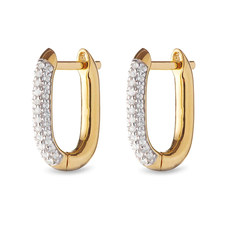 Gemnel fashion 925 sterling silver 18k gold U small huggie diamond hoop earrings women
Gemnel fashion 925 sterling silver 18k gold U small huggie diamond hoop earrings women