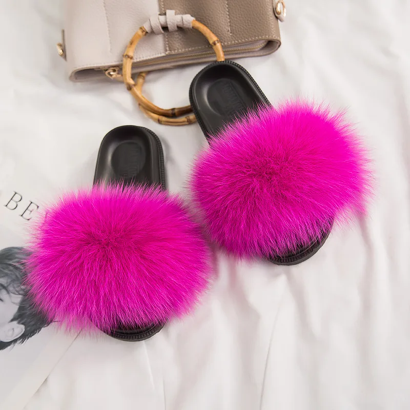 Women Real Genuine Fox Fur Slippers Summer Lovely Fluffy Fox Fur Shoes Slides Luxury Brand Fox Fur Flat Sandals, Colorful
Women Real Genuine Fox Fur Slippers Summer Lovely Fluffy Fox Fur Shoes Slides Luxury Brand Fox Fur Flat Sandals, Colorful