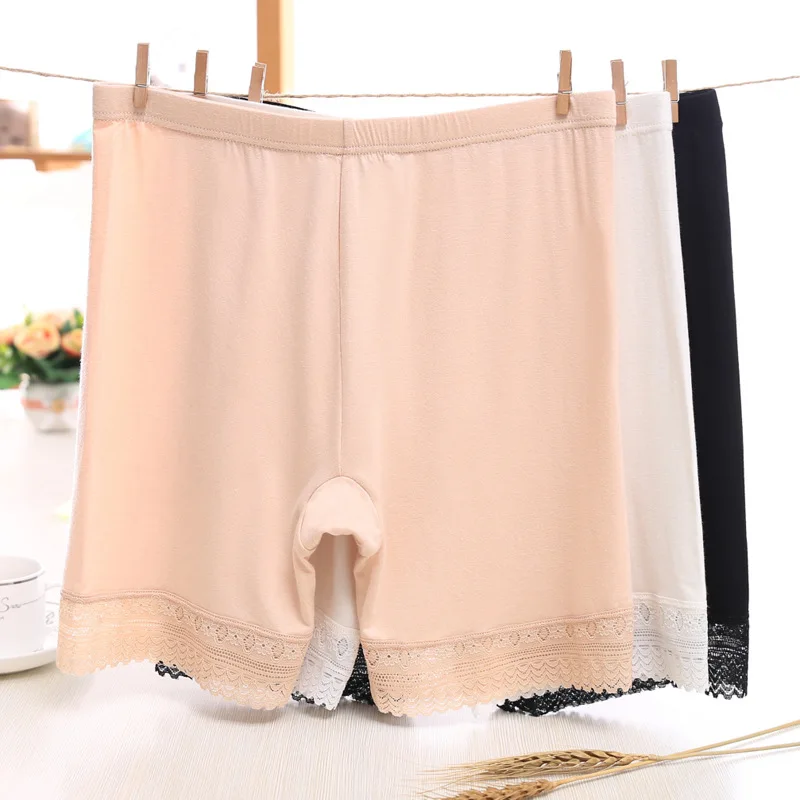 Ladies modal lace bottoming safety pants three yards high waist wardrobe malfunction-proof panties thin in summer
Ladies modal lace bottoming safety pants three yards high waist wardrobe malfunction-proof panties thin in summer