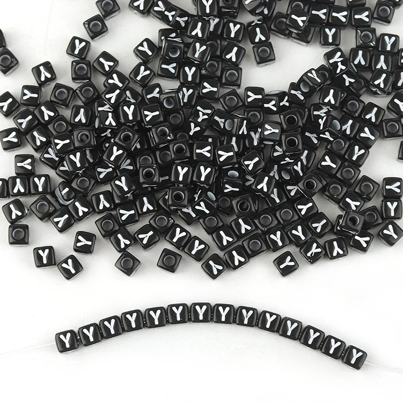 6*6mm White Black Alphabet Square Cube Loose Spacer Beads for Jewelry Making Handmade DIY Bracelets Acrylic Letter Beads, Colors
6*6mm White Black Alphabet Square Cube Loose Spacer Beads for Jewelry Making Handmade DIY Bracelets Acrylic Letter Beads, Colors