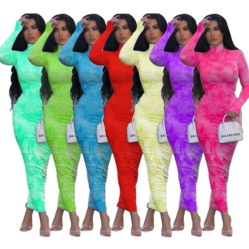 ANL1150 Tie Dying Bodycon Dress Women Long Sleeve Sexy Sheath Club Dresses Fashion Colorful Ladies Elegant Party Dress
ANL1150 Tie Dying Bodycon Dress Women Long Sleeve Sexy Sheath Club Dresses Fashion Colorful Ladies Elegant Party Dress