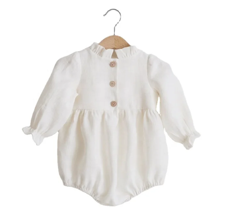 Summer breathable long-sleeved cotton and linen newborn baby romper infant and toddler clothes baby jumpsuit, Ivory white and green
Summer breathable long-sleeved cotton and linen newborn baby romper infant and toddler clothes baby jumpsuit, Ivory white and green