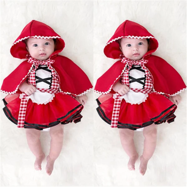 Newborn Toddler Baby Girl Halter Tutu Romper Dress Red Cloak Little Red Riding Hood Outfits Party Cosplay Costume 0-4year
Newborn Toddler Baby Girl Halter Tutu Romper Dress Red Cloak Little Red Riding Hood Outfits Party Cosplay Costume 0-4year