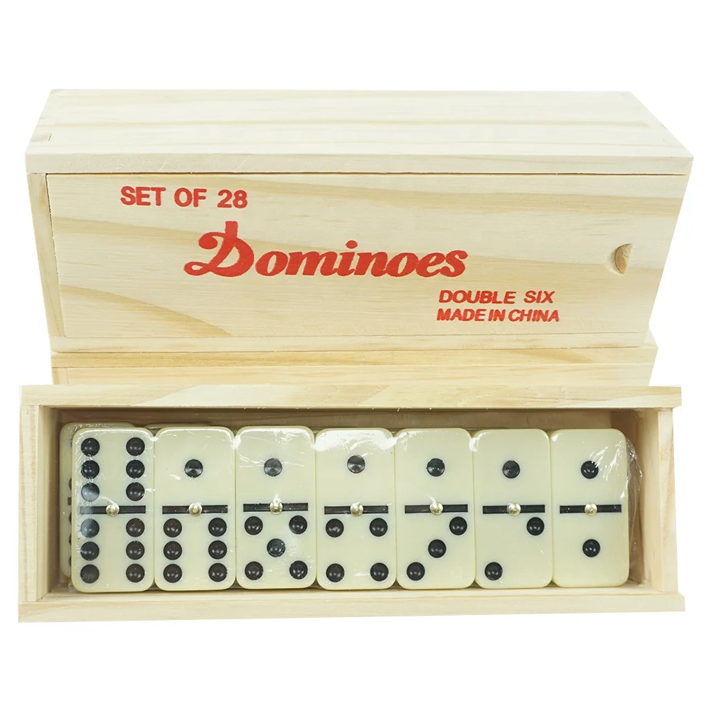 Wholesale custom double 6 domino set wood case 28pcs ivory melamine domino blocks for indoor game
Wholesale custom double 6 domino set wood case 28pcs ivory melamine domino blocks for indoor game