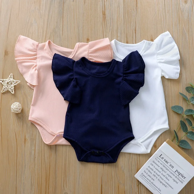 kids clothes fashion Wholesale Summer Ruffle Sleeve Ribbed infant toddlers clothing baby girl romper
kids clothes fashion Wholesale Summer Ruffle Sleeve Ribbed infant toddlers clothing baby girl romper