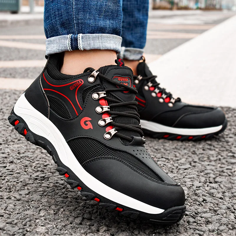 GUYISA our factory work boots are breathable in summer, with black soft rubber sole and steel toe
GUYISA our factory work boots are breathable in summer, with black soft rubber sole and steel toe