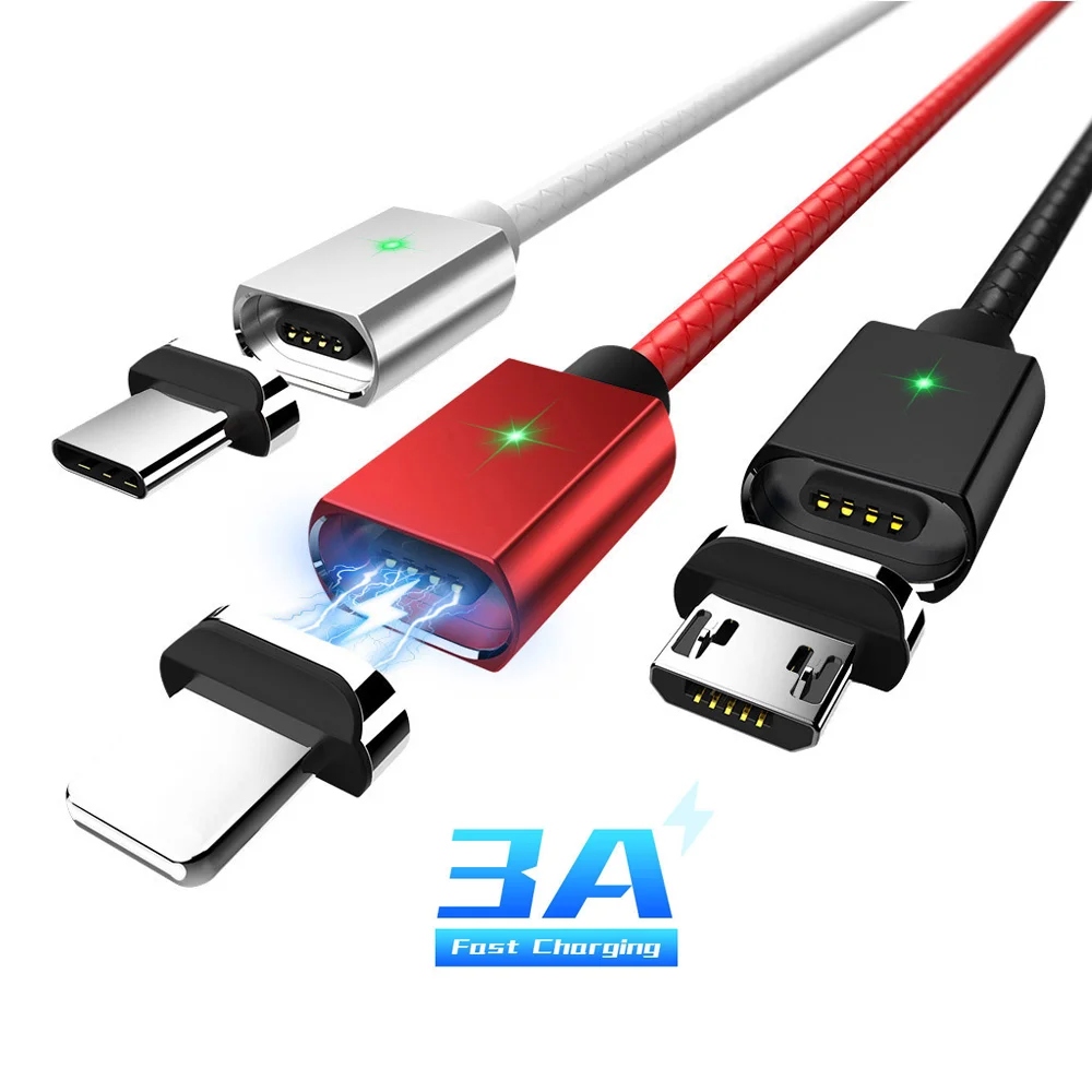 Free Shipping 1 Sample OK 3A Fast Charger Magnetic Charger Data Cable for iPhone Type C Micro USB
Free Shipping 1 Sample OK 3A Fast Charger Magnetic Charger Data Cable for iPhone Type C Micro USB