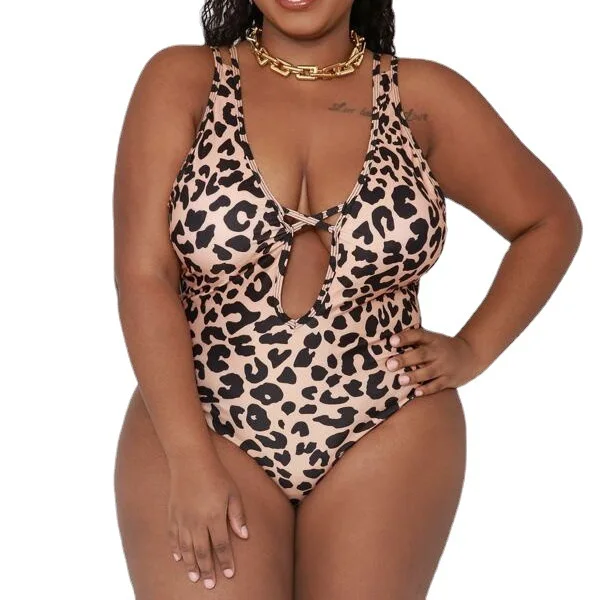 4XL Plus Size Beach Wear Leopard Print Hollow Out Double Straps One Piece Mini Brazilian Bikini Women
4XL Plus Size Beach Wear Leopard Print Hollow Out Double Straps One Piece Mini Brazilian Bikini Women