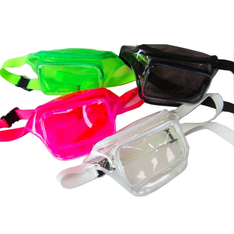 

Candy color transparent Fanny pack multi-functional fashion leisure outdoor sports Fanny pack jelly pack female bag wholesale