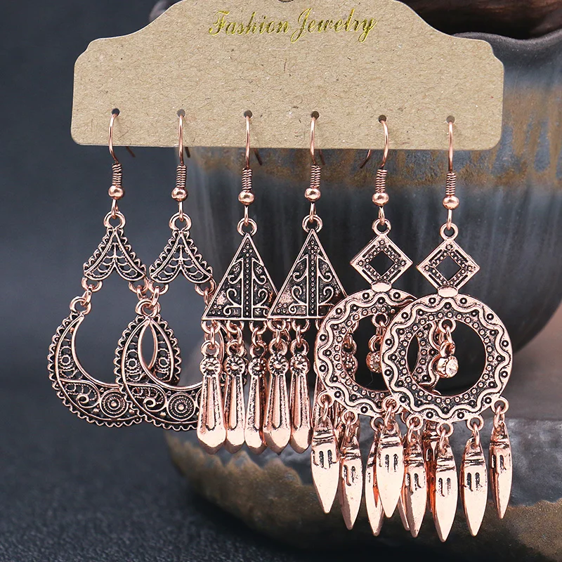 Boho Big Alloy Circle Fower Pattern Retro Earrings Drop Short Tassel Jhumka Earrings Set For Women, As picture
Boho Big Alloy Circle Fower Pattern Retro Earrings Drop Short Tassel Jhumka Earrings Set For Women, As picture