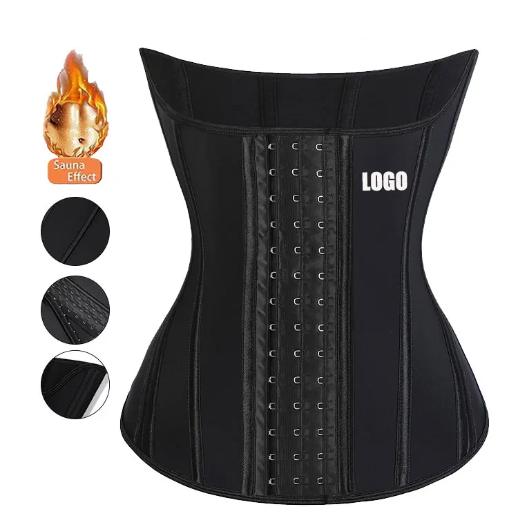wholesale custom logo 14 steel bone waist and thigh trainer sweat latex waist trainer, Black
wholesale custom logo 14 steel bone waist and thigh trainer sweat latex waist trainer, Black