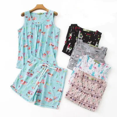 OEM 100% Cotton 2 PCS Pajama Sets Women Sleeveless & Shorts Pajama Sets Women Pajamas, Customized colors
OEM 100% Cotton 2 PCS Pajama Sets Women Sleeveless & Shorts Pajama Sets Women Pajamas, Customized colors