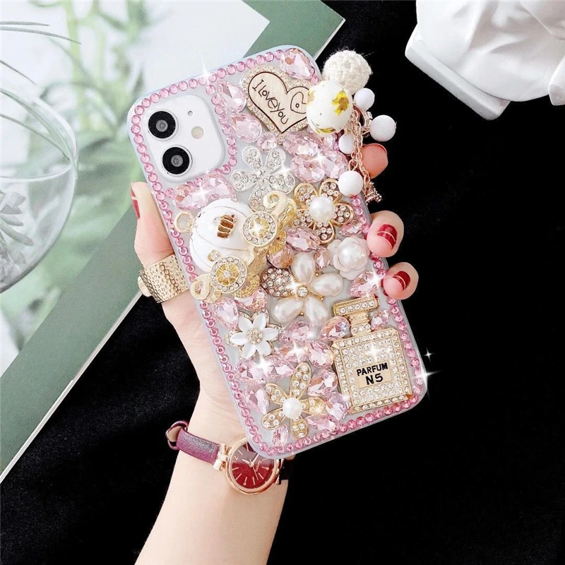 For iPhone 12 11 PRO MAX Perfume Bottle Diamond Case,For iPhone X XR XS MAX 11 Pearl Crystal Girl Luxury Cases
For iPhone 12 11 PRO MAX Perfume Bottle Diamond Case,For iPhone X XR XS MAX 11 Pearl Crystal Girl Luxury Cases