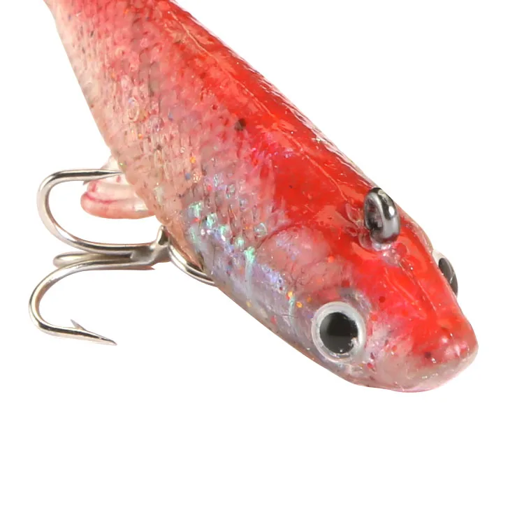 

Newbility 75mm 15g paddle tail soft plastics lures lifelike soft lures fish, As picture or customized