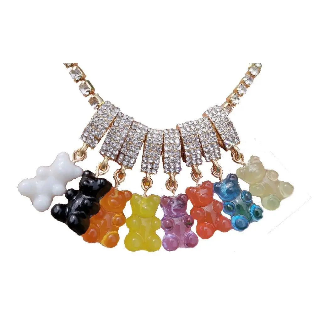 European And American Jewelry Personality Cute Candy Color Popular Bear Pendant Necklace
European And American Jewelry Personality Cute Candy Color Popular Bear Pendant Necklace