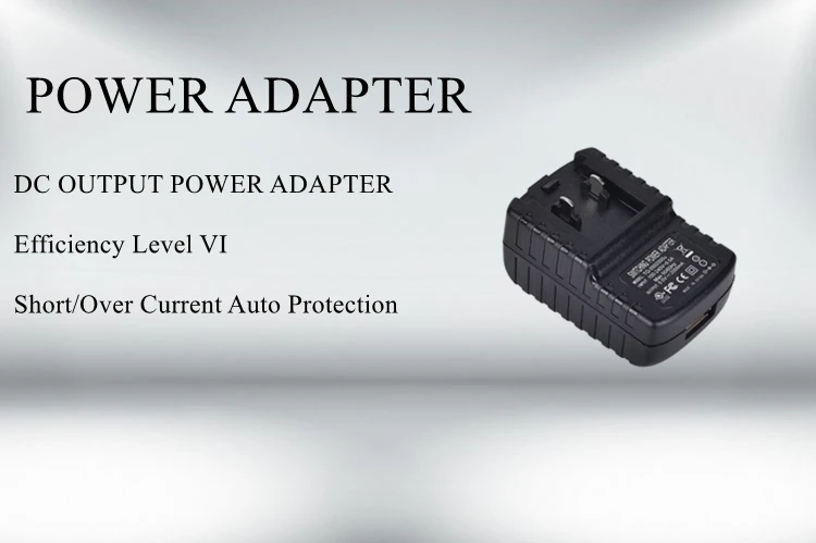 High Quality 12V 1A  Ac Dc Wall Mounted Au Eu Uk Us Interchangeable Plug Power Adapter Manufacturer China