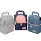 V-Coool wholesale durable 6 can bottle beer ice double deck lunch insulated cooler bag for food breast milk
