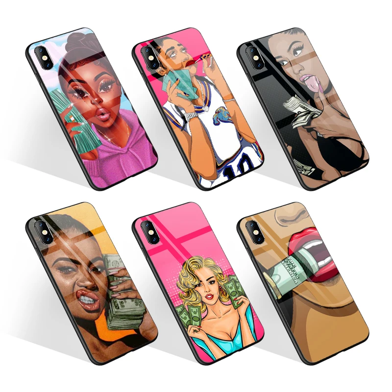 MAKE MONEY Not Friends Kash Melanin Black Girl Glass Cell Phone Case for iPhone 11Pro Max Hard Mobile Cover
MAKE MONEY Not Friends Kash Melanin Black Girl Glass Cell Phone Case for iPhone 11Pro Max Hard Mobile Cover