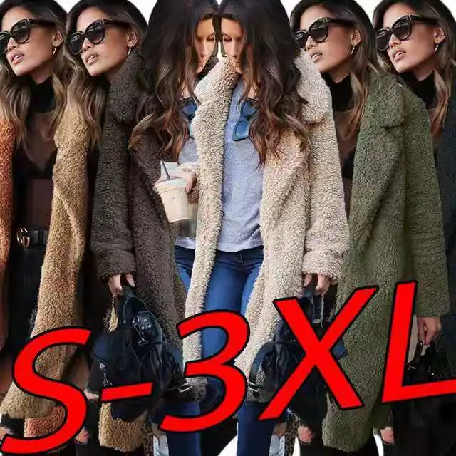 Stock Women Long Jacket Ladies Casual Front Open Cardigan Outwear Fashion Thick Soft Warm Teddy Bear Fleece Fur Fluffy Coat
Stock Women Long Jacket Ladies Casual Front Open Cardigan Outwear Fashion Thick Soft Warm Teddy Bear Fleece Fur Fluffy Coat