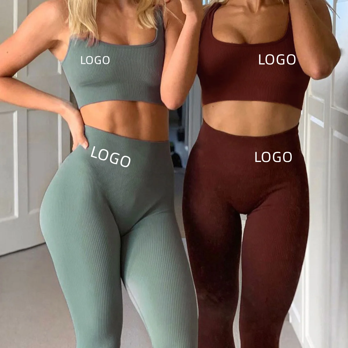 Sexy U Shape Neck and Square Neck Active Rib Bra and High Waist Long Leggings seamless Two Piece Yoga Sets
Sexy U Shape Neck and Square Neck Active Rib Bra and High Waist Long Leggings seamless Two Piece Yoga Sets