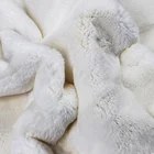 Rabbit Fur Professional Manufacturer Real 120cm * 60cm White Rex Rabbit Fur Blanket