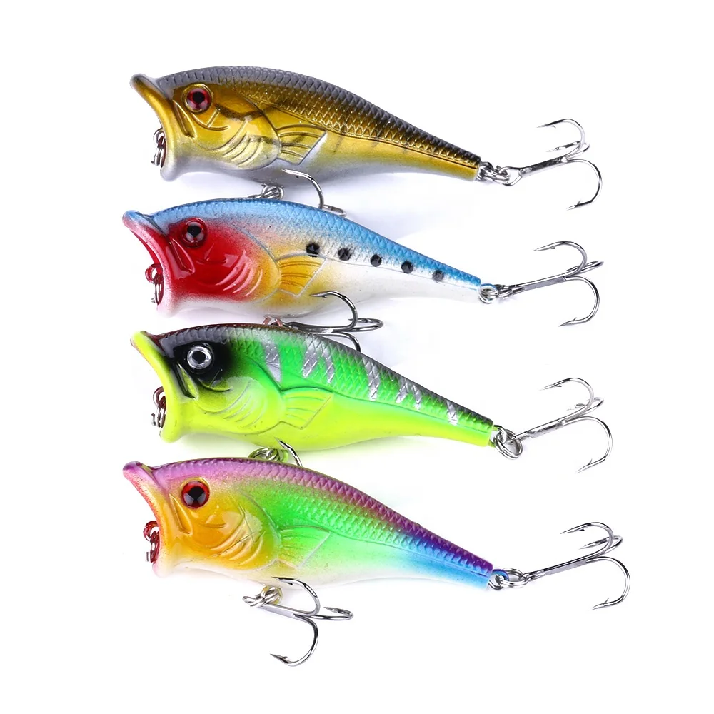 Hengjia in stock hard plastic 65mm 10g fishing lures popper floating baits, 4 colors 
Hengjia in stock hard plastic 65mm 10g fishing lures popper floating baits, 4 colors