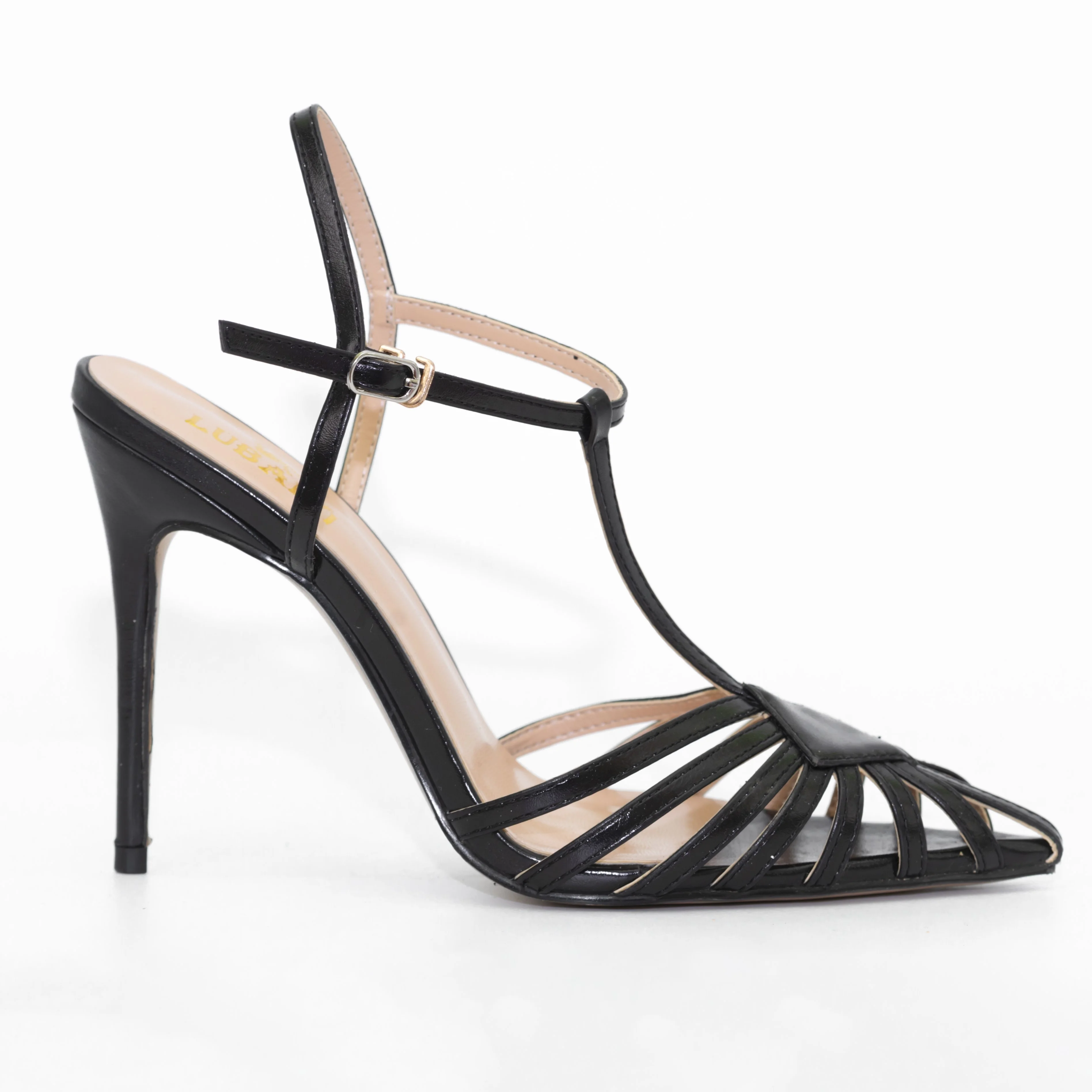 Chic style black ankle buckle strap PU pointed toe fashionable elegant ladies' pump banquet women shoes sandals, Customized
Chic style black ankle buckle strap PU pointed toe fashionable elegant ladies' pump banquet women shoes sandals, Customized