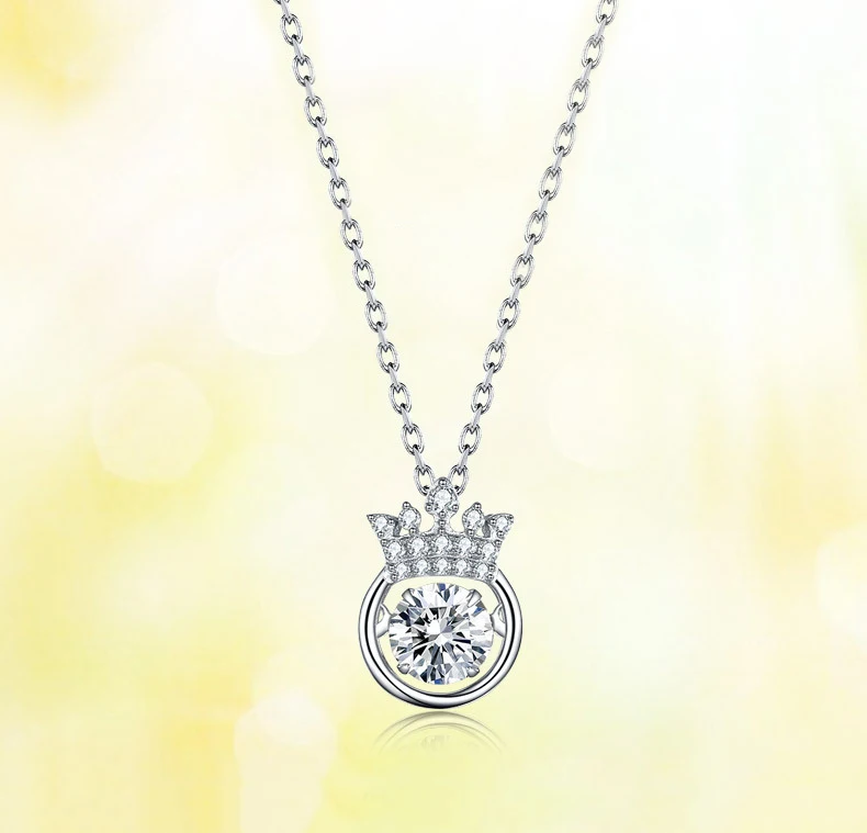 New Design Christmas Gift 925 Sterling Silver Crown Movable Zircon Pendant Necklace
New Design Christmas Gift 925 Sterling Silver Crown Movable Zircon Pendant Necklace