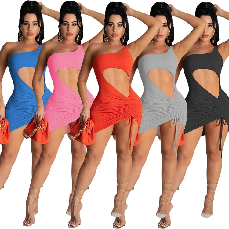 L07220 summer hollow out drawstring single shoulder sexy dress casual woman dresses Woman Dresses
L07220 summer hollow out drawstring single shoulder sexy dress casual woman dresses Woman Dresses