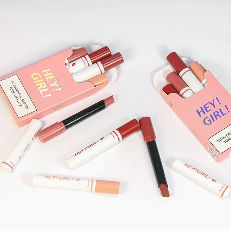 Wholesale Long Lasting Smear Proof Makeup Matte Velvet Smoke Tube Matte Lipstick Cigarette Pink Lipstick Set
Wholesale Long Lasting Smear Proof Makeup Matte Velvet Smoke Tube Matte Lipstick Cigarette Pink Lipstick Set