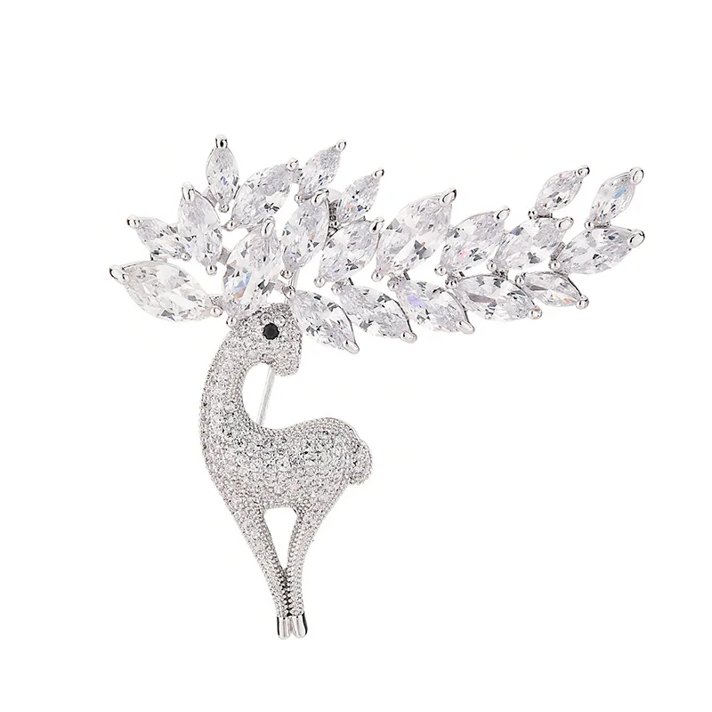 Cute White Zircon Deer Brooches For Women New Copper Christmas Reindeer Brooch Pins Fashion Clothing Jewelry Gifts, Gold,silver
Cute White Zircon Deer Brooches For Women New Copper Christmas Reindeer Brooch Pins Fashion Clothing Jewelry Gifts, Gold,silver