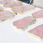 Gemstone Natural Luxury Gemstone Slice Plate Rock Crystal Platter