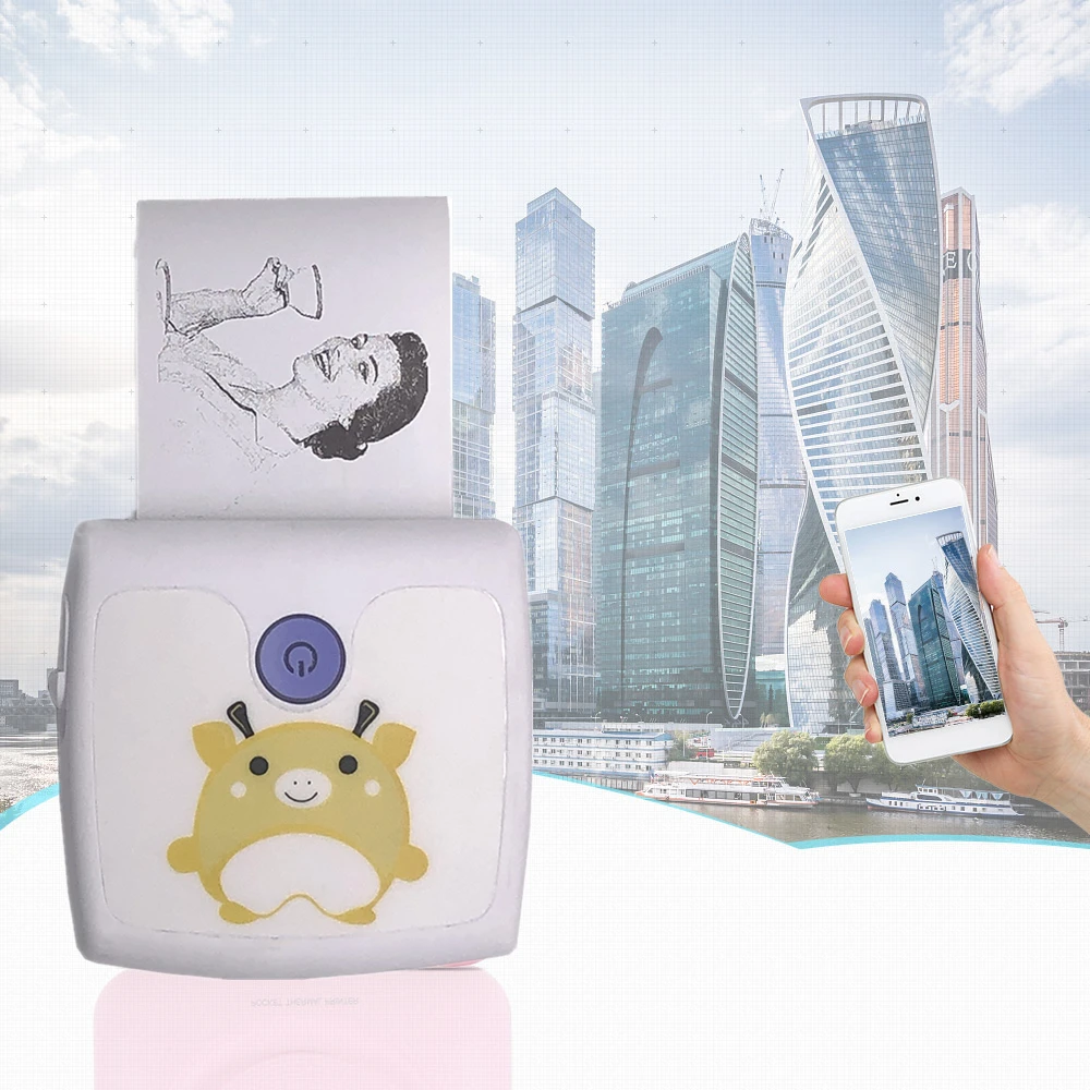 Photo Printer A6 304DPI Mini Wireless Thermal Printer Paper Sticker Label Printer Paper for Android iOS phone, Black
Photo Printer A6 304DPI Mini Wireless Thermal Printer Paper Sticker Label Printer Paper for Android iOS phone, Black