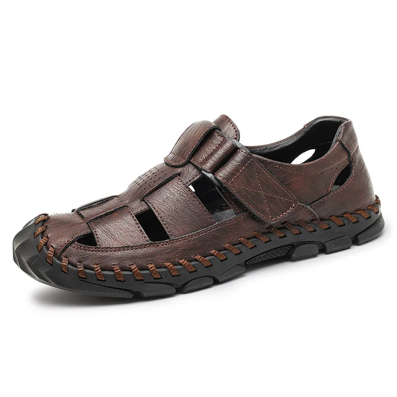 Men Leather Sandals Cow Leather Male Summer Shoes Comfortable Soft Outdoor Beach Sandals Fashion Roman Sandals Slippers Big Size
Men Leather Sandals Cow Leather Male Summer Shoes Comfortable Soft Outdoor Beach Sandals Fashion Roman Sandals Slippers Big Size