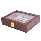 Luxury Glass Box Storage Jewelry Display box High Quality Painted Wooden Box Custom Size 185*150*46mm