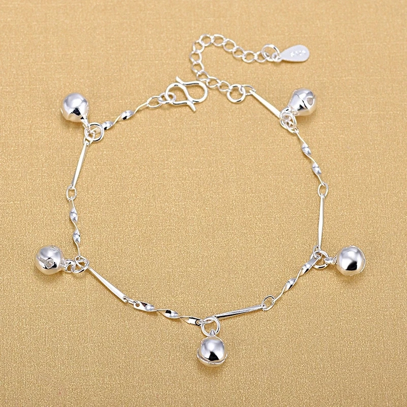 Cheap Price Wholesale 925 Silver Twist Chain Bell Charm Women Bracelets Jewelry
Cheap Price Wholesale 925 Silver Twist Chain Bell Charm Women Bracelets Jewelry
