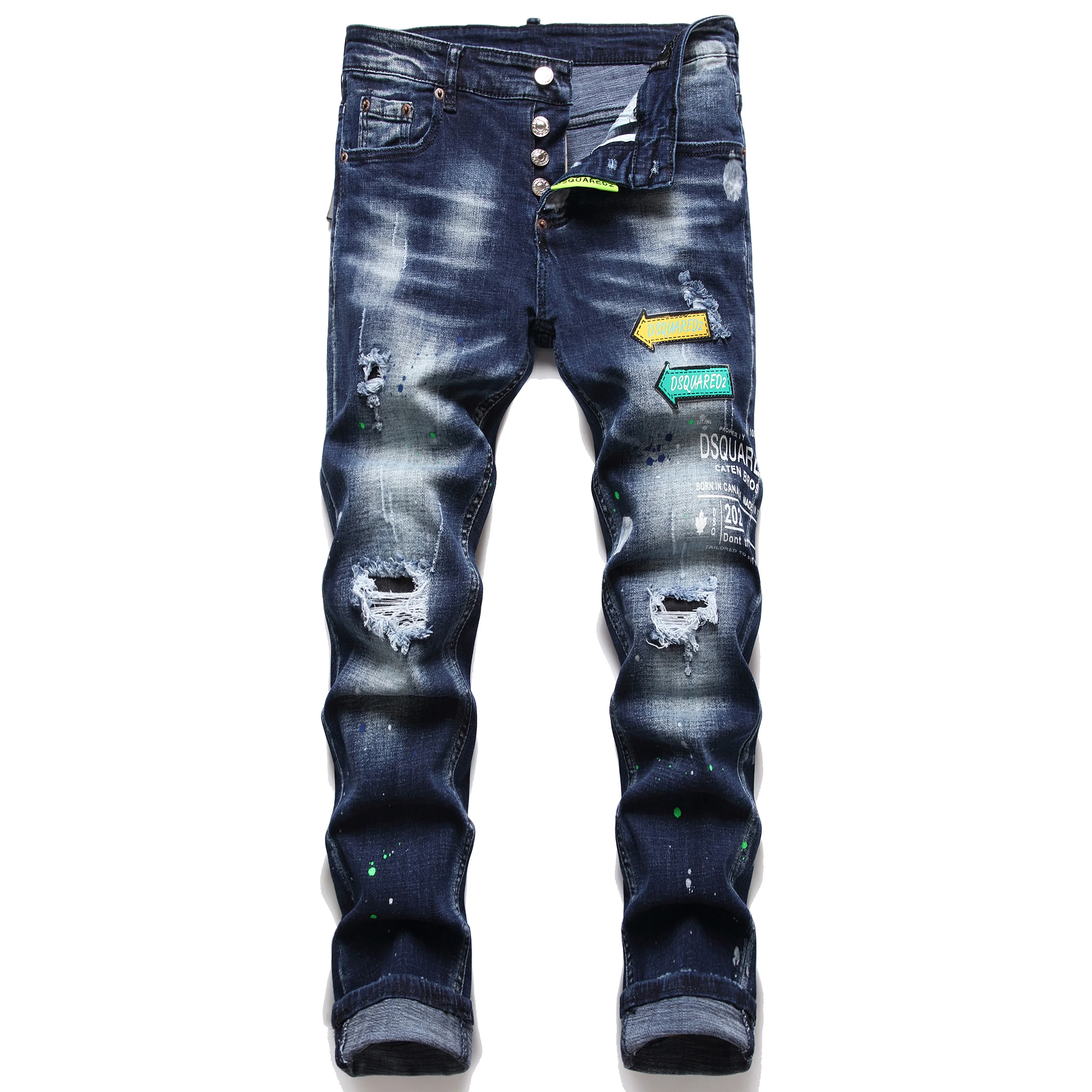 AIPA Custom European And American Hot-selling Popular Spray Paint Jeans Stretch Pants Men's Badge Jeans Denim Jeans, Customized color
AIPA Custom European And American Hot-selling Popular Spray Paint Jeans Stretch Pants Men's Badge Jeans Denim Jeans, Customized color
