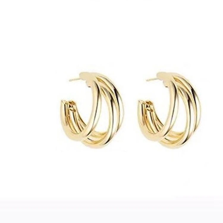 Women Stainless Steel Hypoallergenic Gold Triple Hoop Earrings Bohemian Statement Earrings, Silver, gold, rose gold and black
Women Stainless Steel Hypoallergenic Gold Triple Hoop Earrings Bohemian Statement Earrings, Silver, gold, rose gold and black