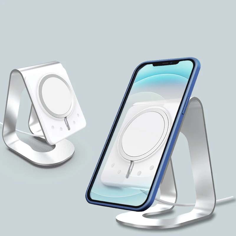 New Design Wireless Charger Desktop for Magsafe Stand wireless charger stand For iPhone 12, Silver
New Design Wireless Charger Desktop for Magsafe Stand wireless charger stand For iPhone 12, Silver